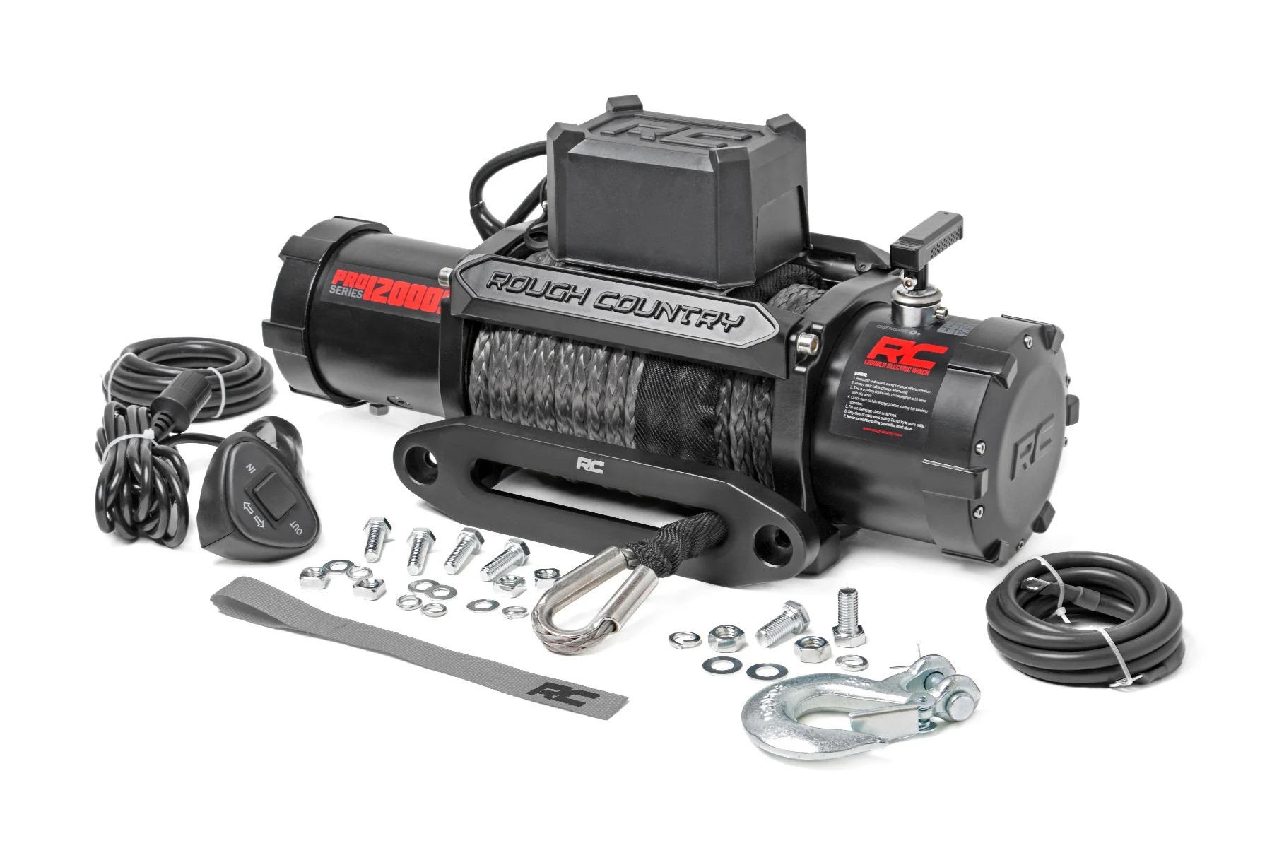 Rough Country 12000-Lb Pro Series Winch | Synthetic Rope